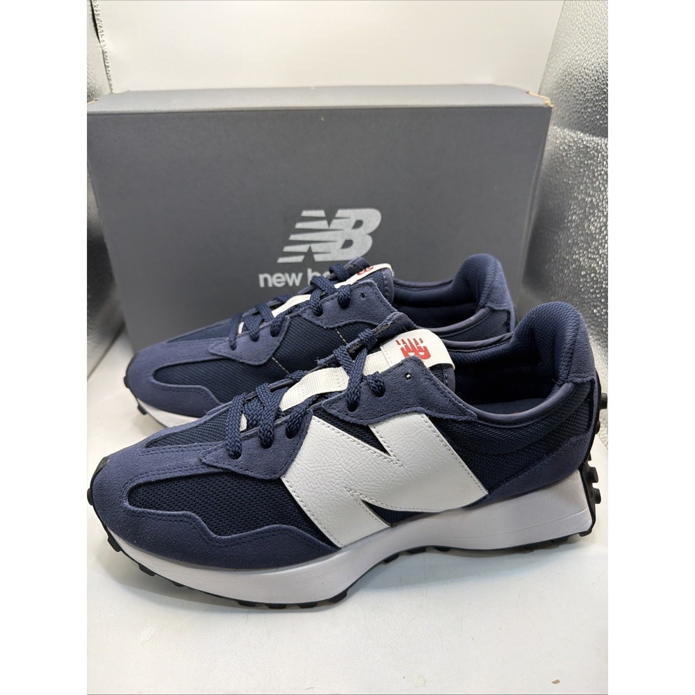 New Balance MS327NW Men's Sneakers Navy Blue Shoes Lace-Up Padded Collar Size 8